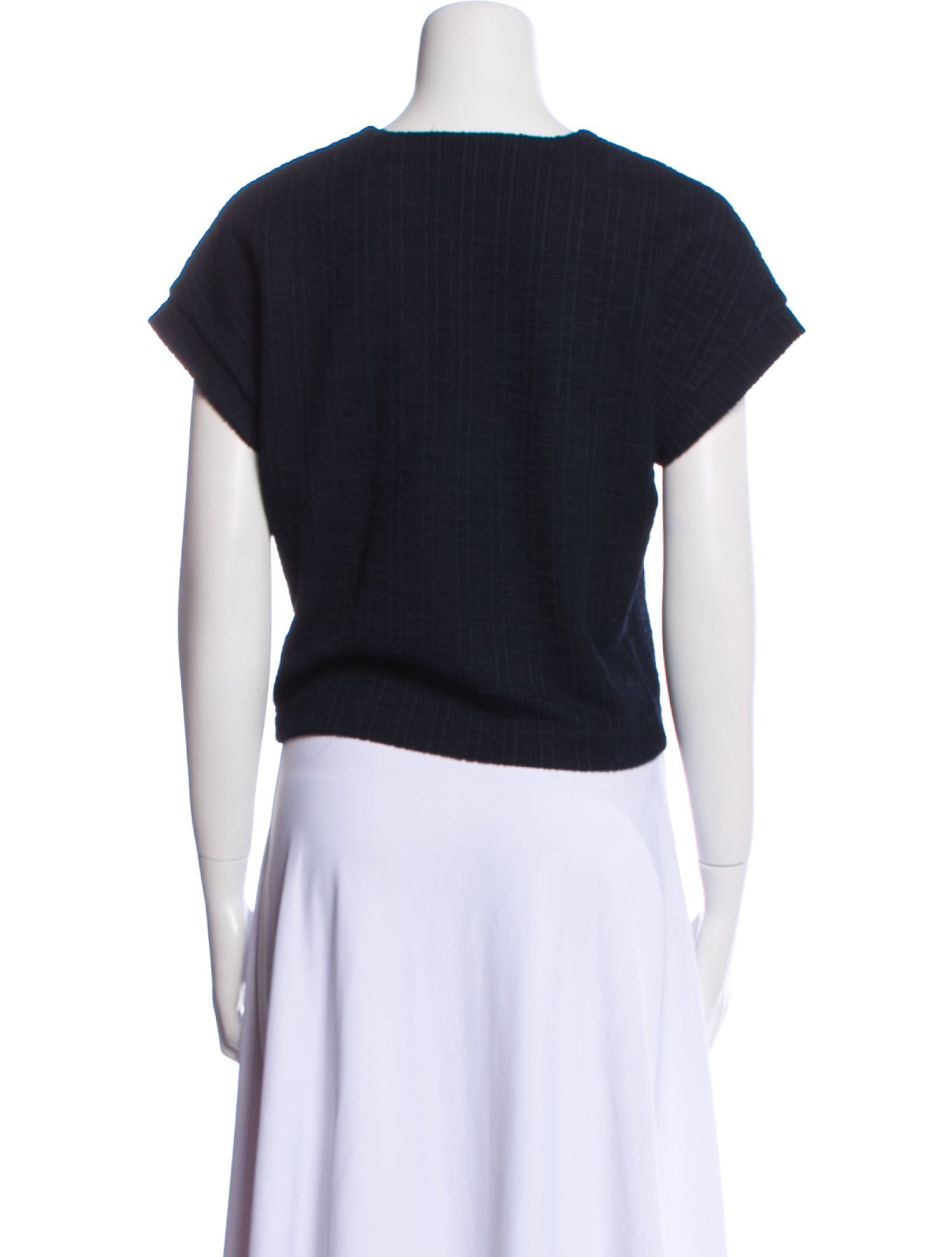 ME+EM V-Neck Short Sleeve Crop Top